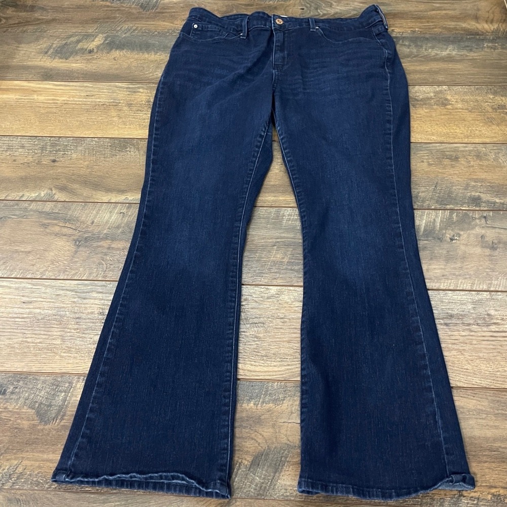 Signature by Levi Strauss Women Mid Rise Bootcut Jeans Dark Wash 16M W33 Western